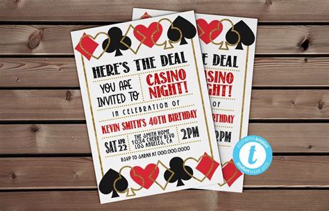 poker party invitation template free